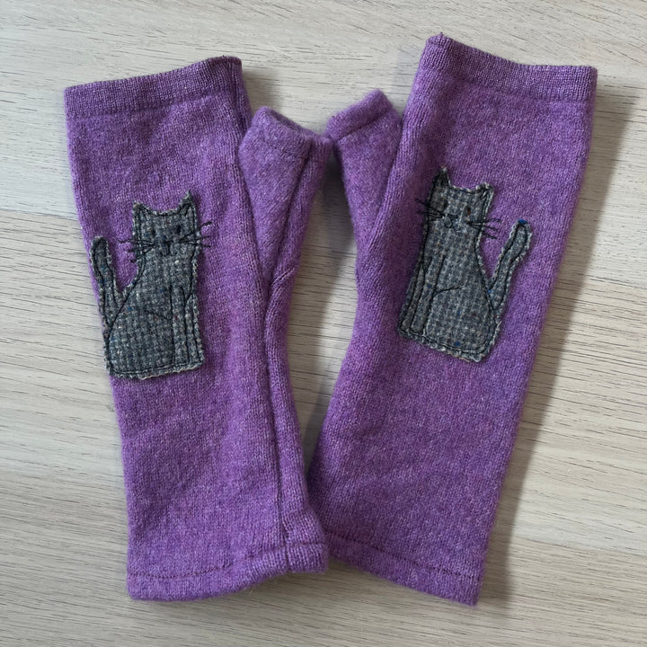 Fingerless Cashmere Gloves "Cat"