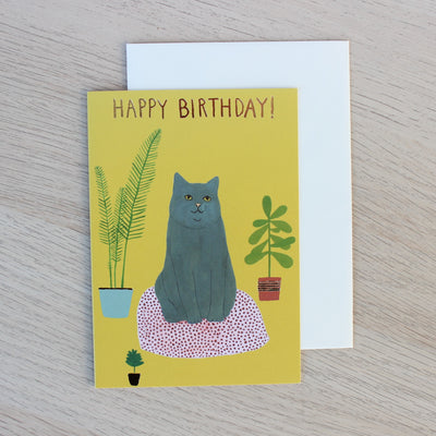 Birthday Card "Gray Cat"