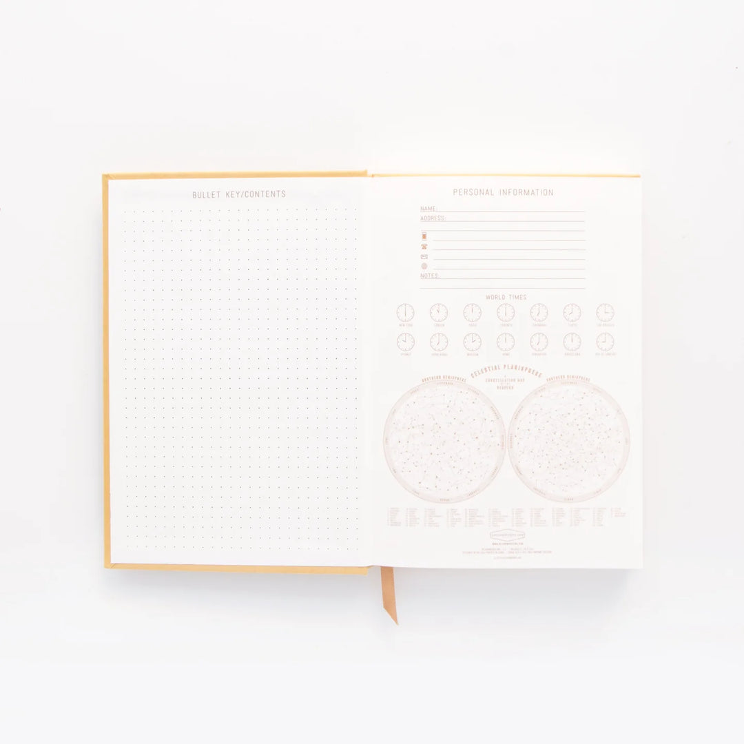 Hard Cover Suede Journal | Radiant Suns Block