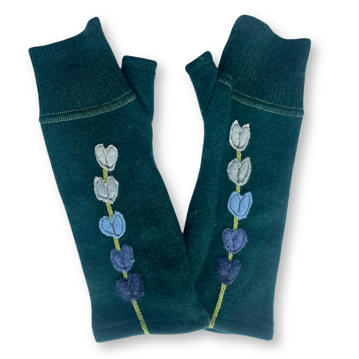 Fingerless Cashmere Gloves "Lupine"