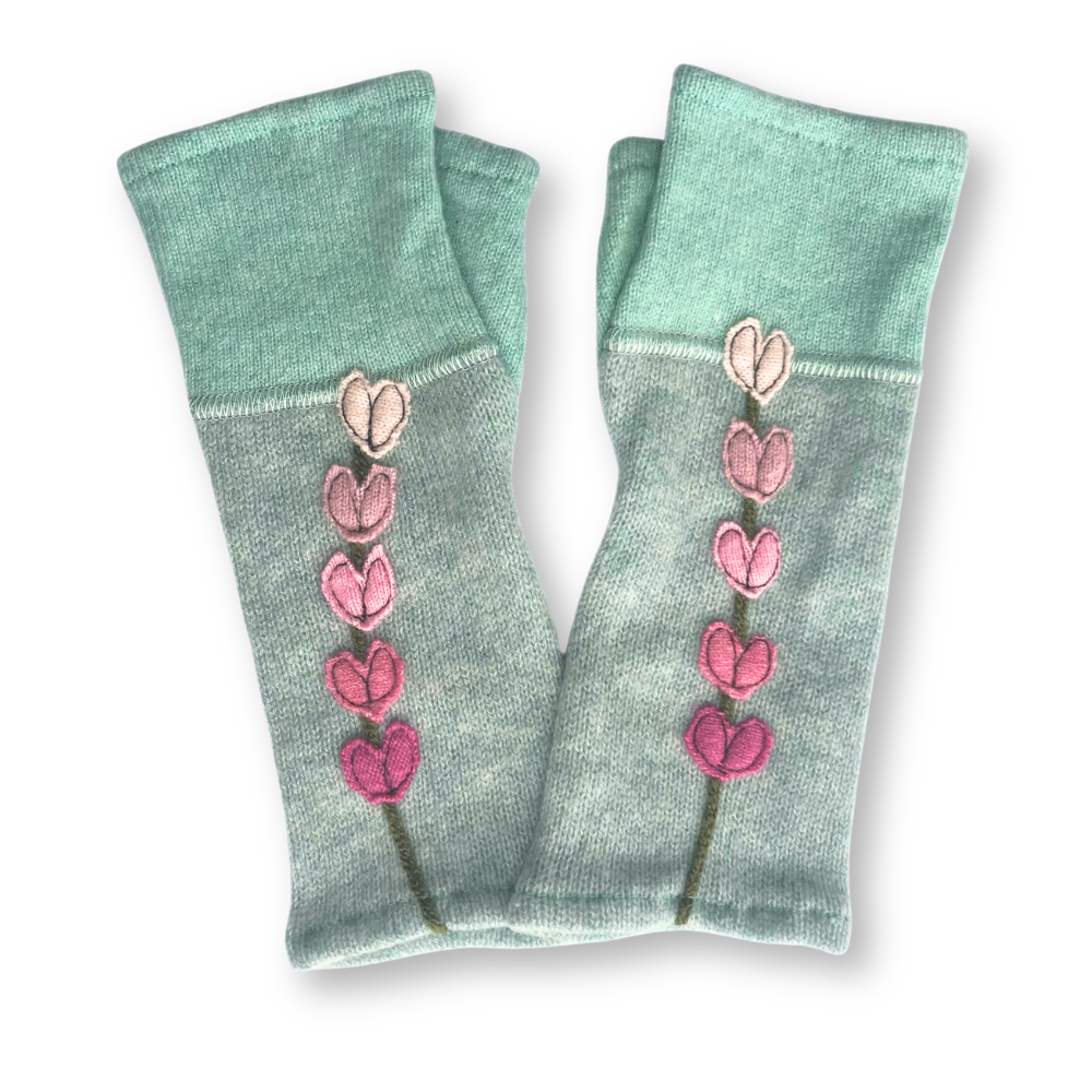Fingerless Cashmere Gloves "Lupine"