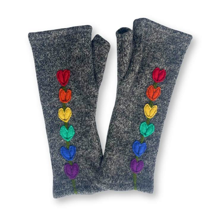 Fingerless Cashmere Gloves "Lupine"