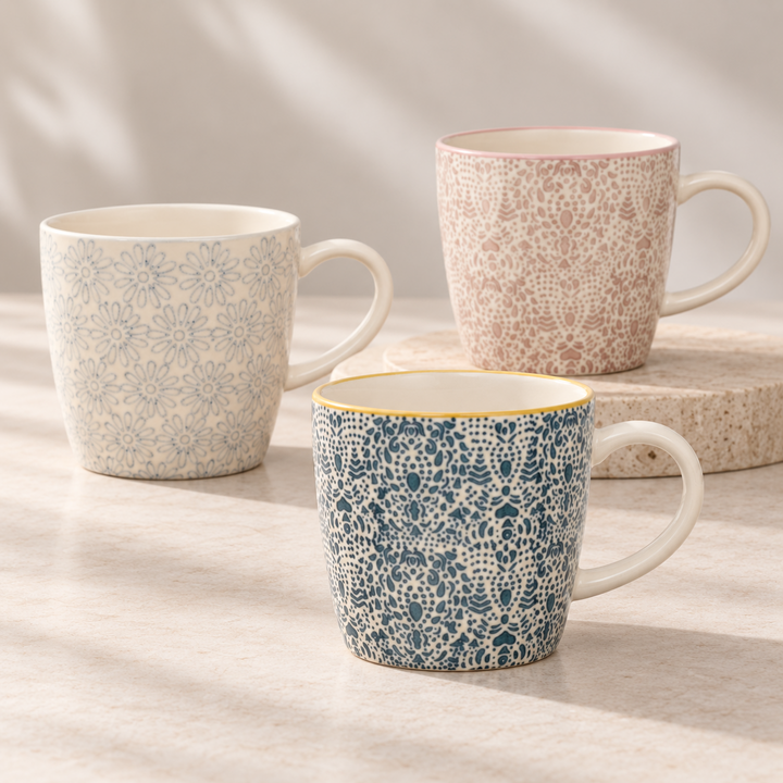 Mugs | Hand-Stamped Stoneware
