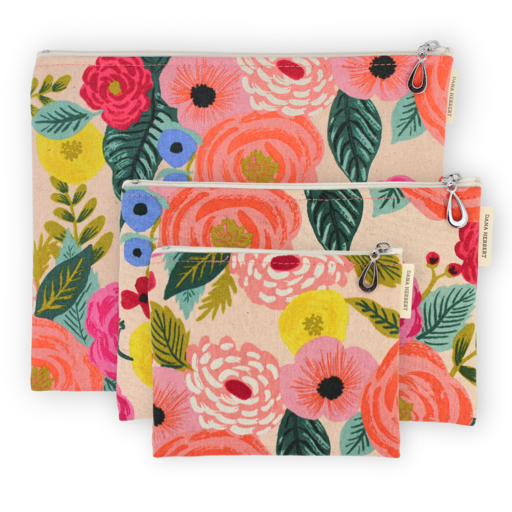 Canvas Pouch Set - Small, Wallet, Medium