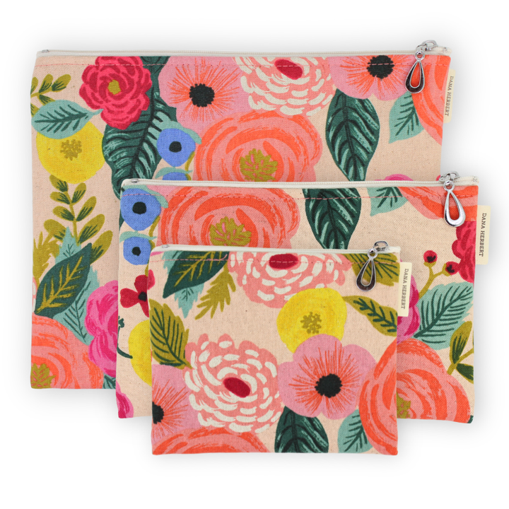 Canvas Pouch Set - Small, Wallet, Medium