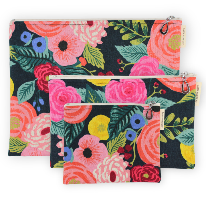 Canvas Pouch Set - Small, Wallet, Medium