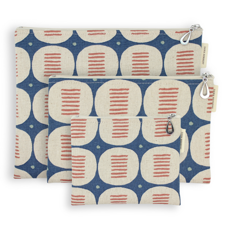 Canvas Pouch Set - Small, Wallet, Medium