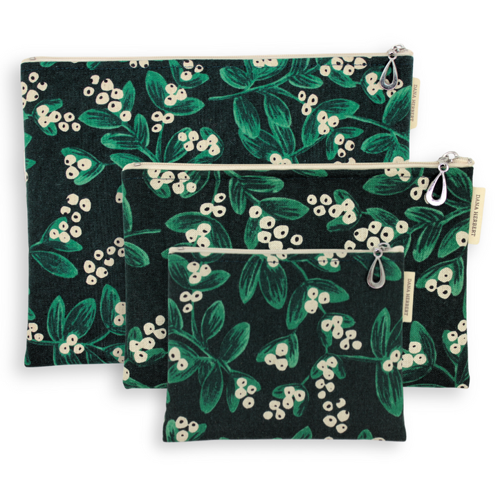 Canvas Pouch Set - Small, Wallet, Medium