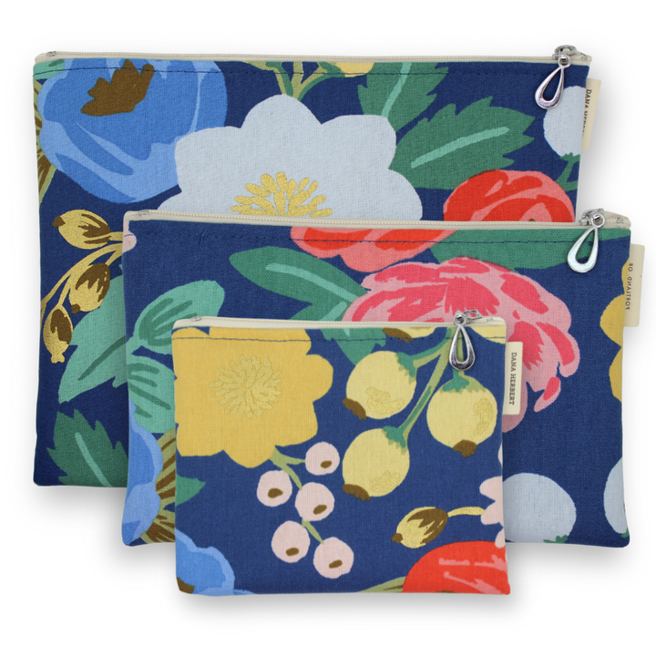 Canvas Pouch Set - Small, Wallet, Medium