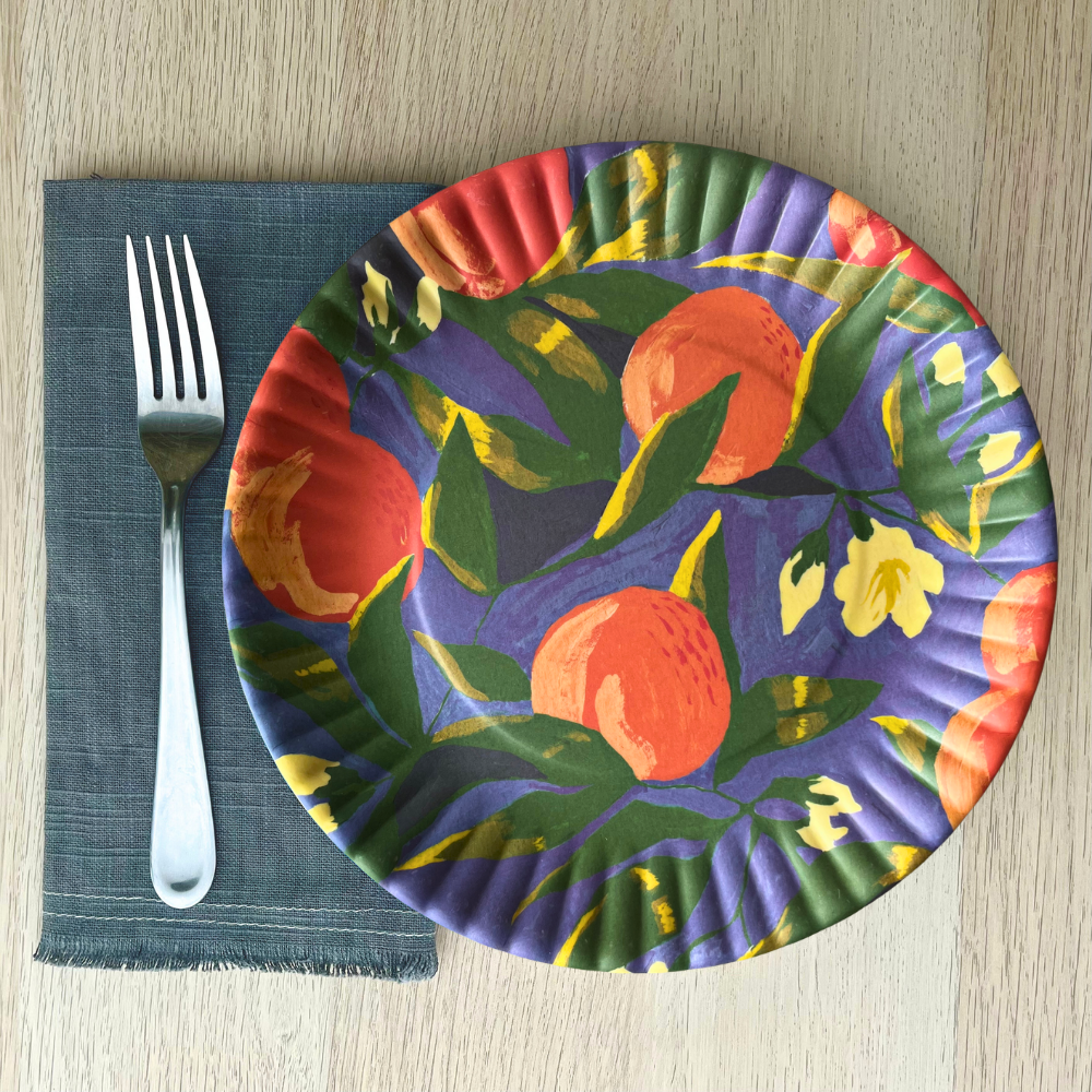 Melamine "Paper" Plates | Fruits and Florals