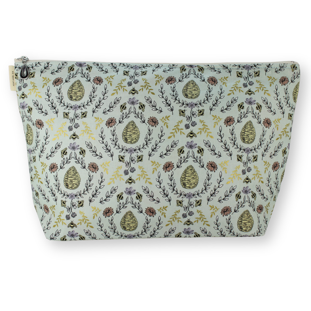 The Metallic XL Makeup Bag