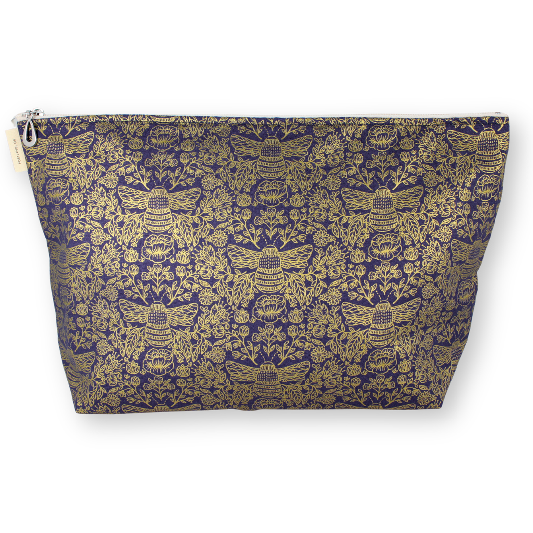 The Metallic XL Makeup Bag