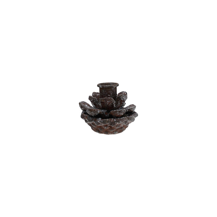 Metal Pinecone Candle Holder