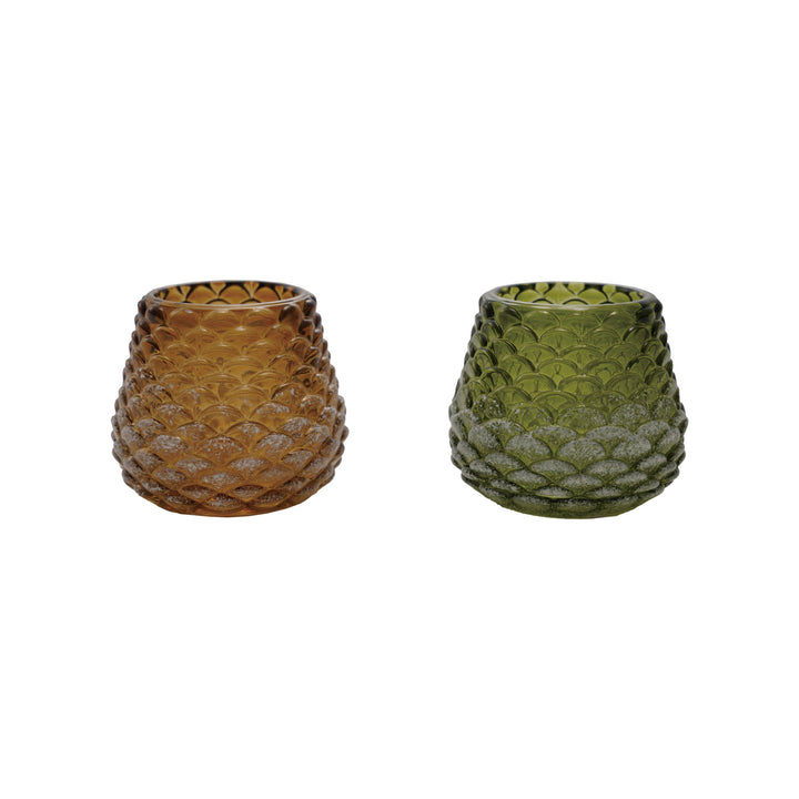 Glass Pinecone Votive/Tealight Candle Holder