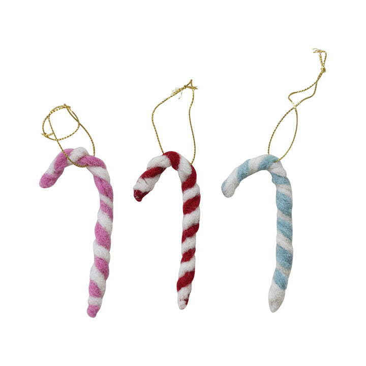 Ornament | Felted Wool Candy Canes