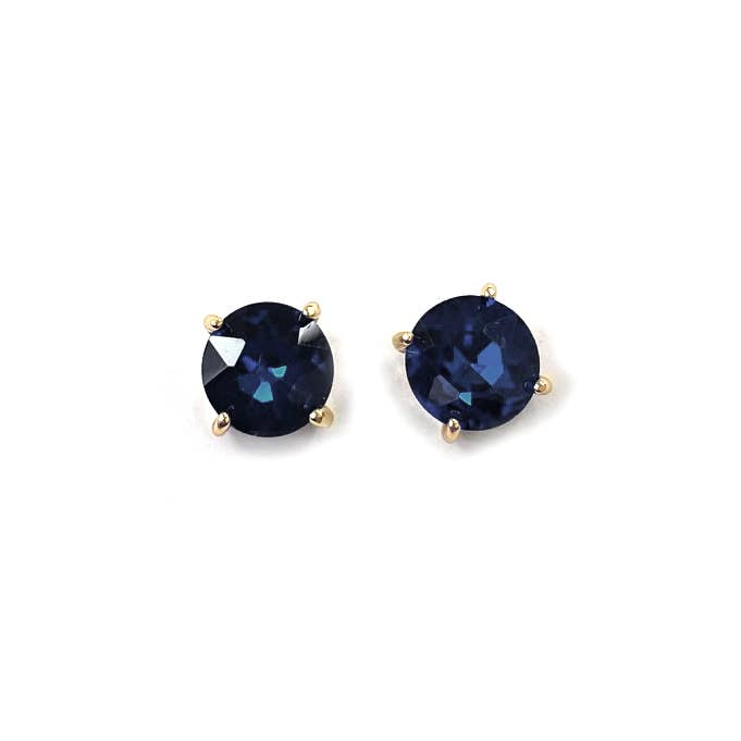 Post Earrings | Crystal Round