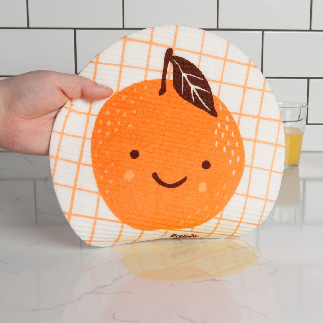 Swedish Dishcloth | Round Orange