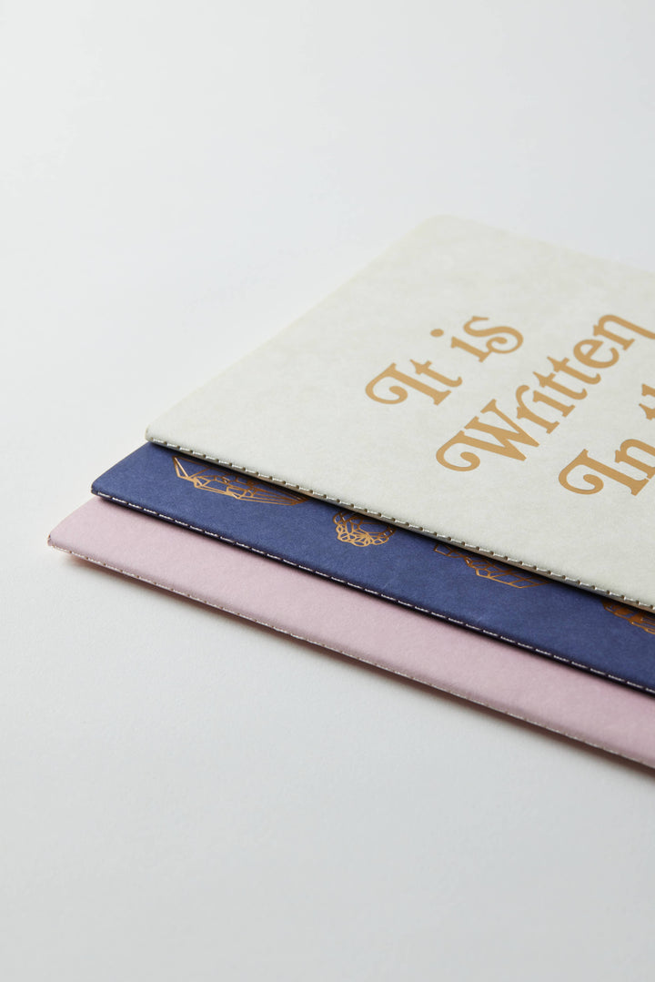 Flex Notebooks With Saddle Stitch Spine, 6" X 8", Set Of 3