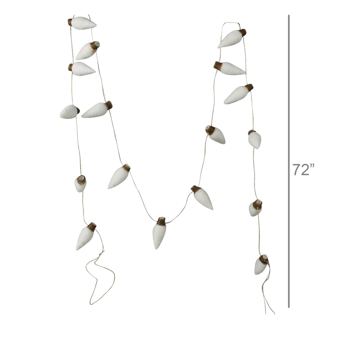 Felt String of Lights | White