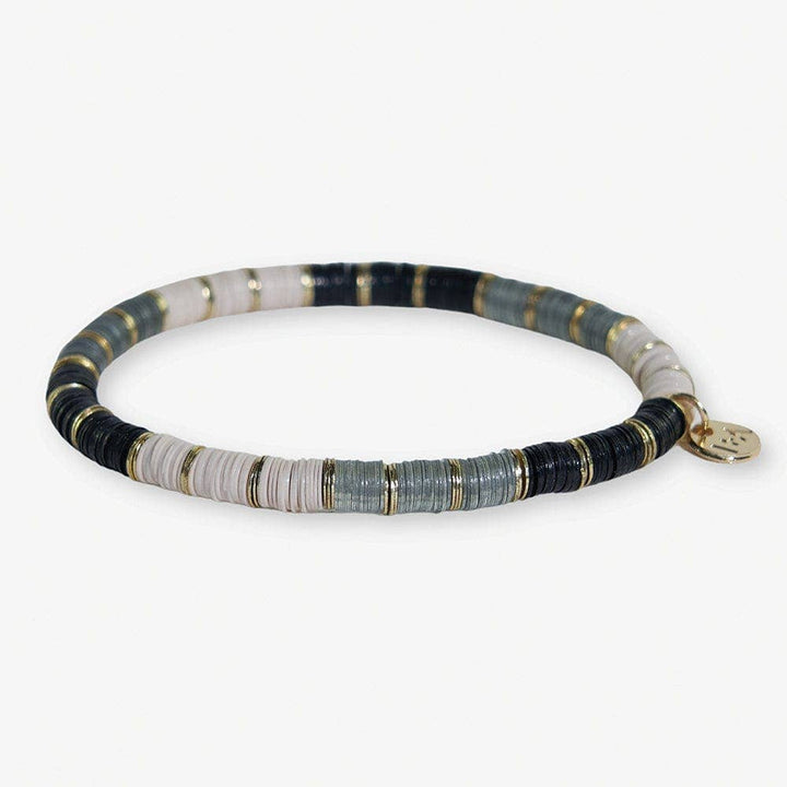 Ink + Alloy Bracelets | Black + White + Gold