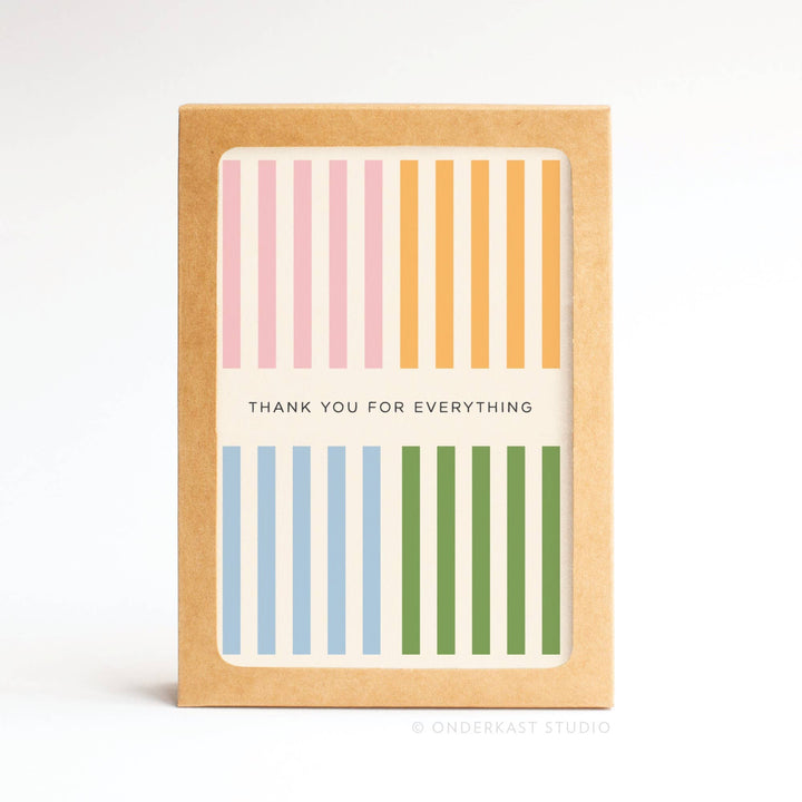 Boxed Thank You Cards "Cabana Stripes"