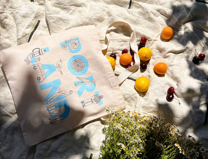 Grocery Tote Portland Blue