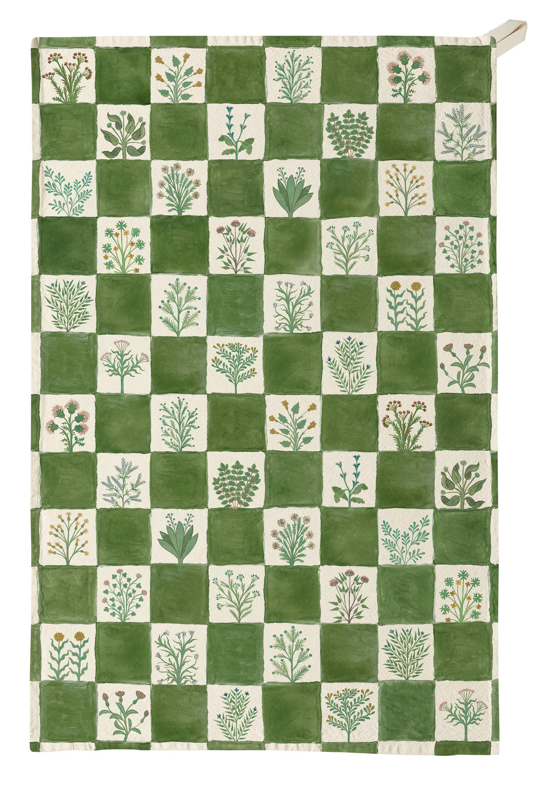 Tea Towel | Organic Cotton Illustrated Herbs