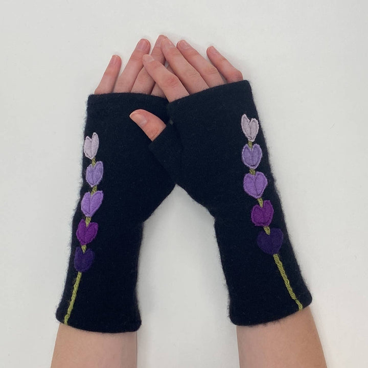 Fingerless Cashmere Gloves "Lupine"