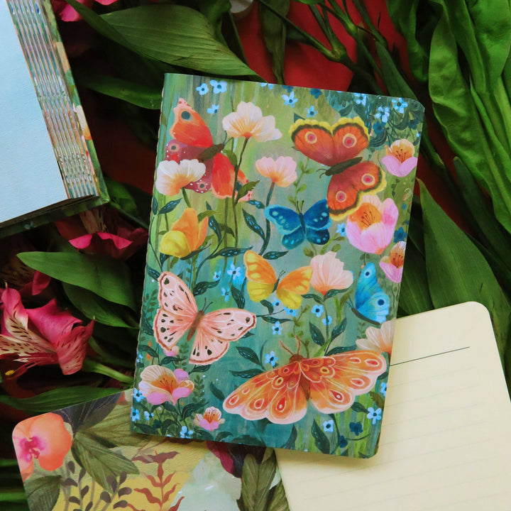 Mini Notebook Trio | Butterflies on Blue