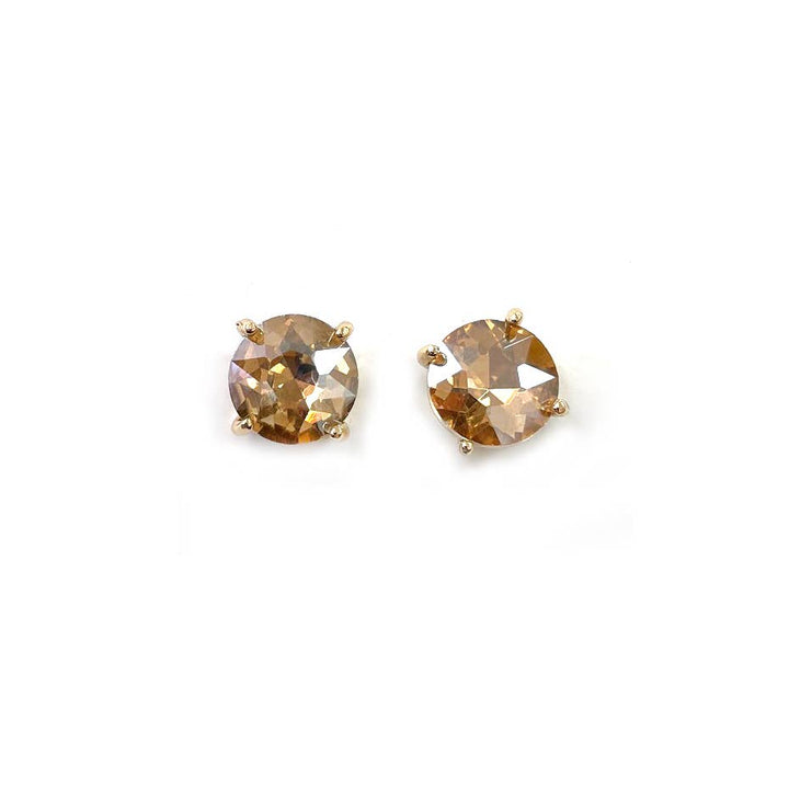 Post Earrings | Crystal Round