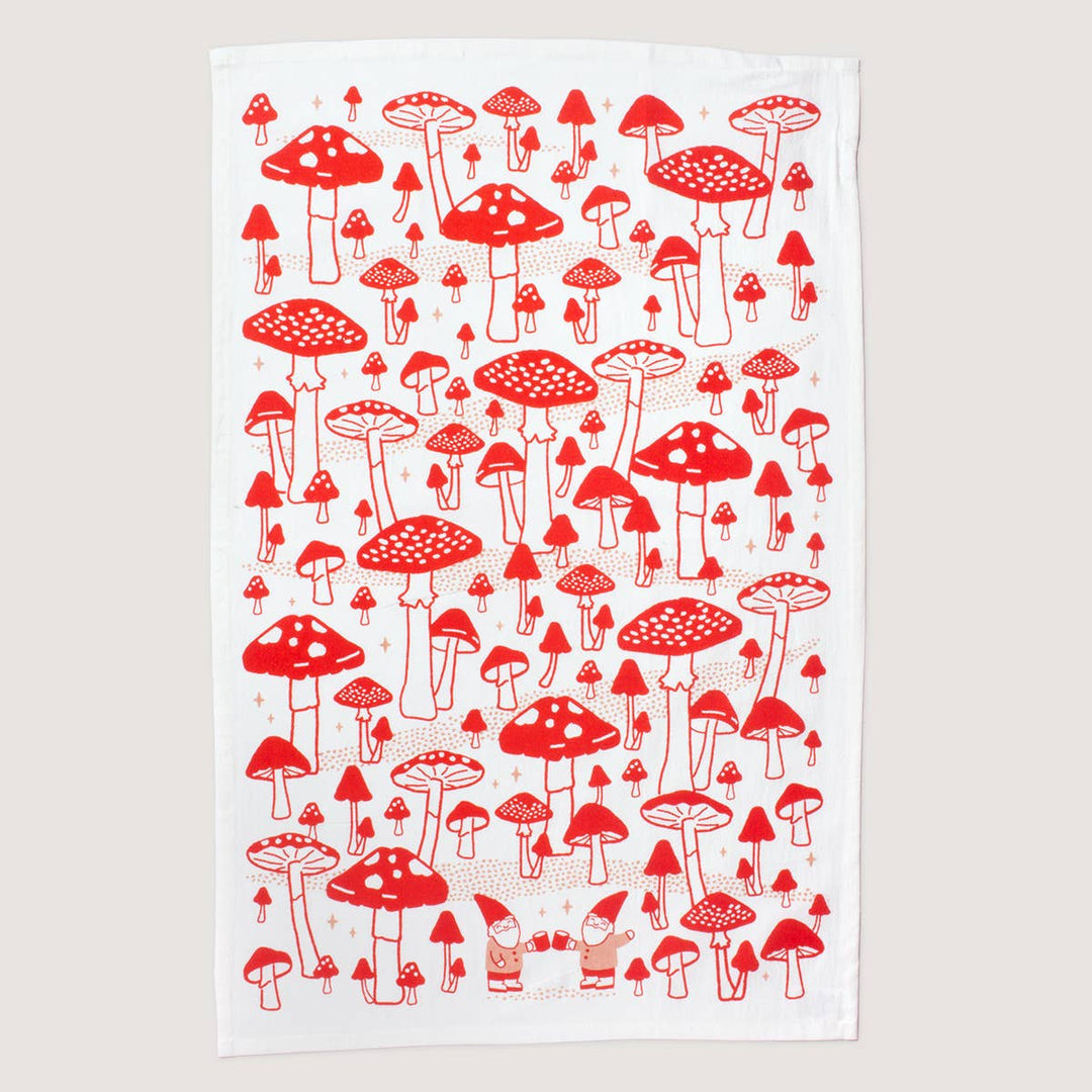 Tea Towel | Gnome Mushroom