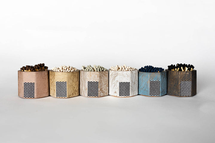 Gold & Grey Match Holder w/ Grey Matches