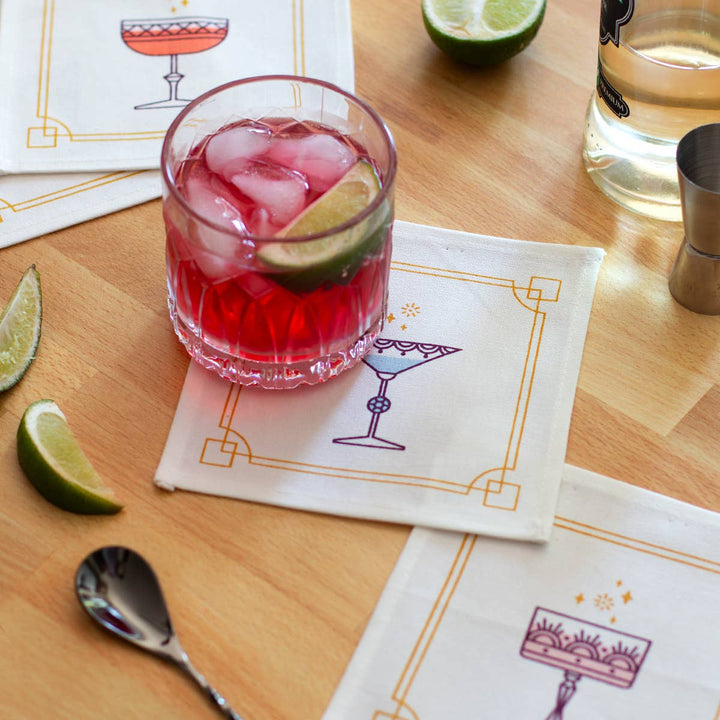 Cocktail Napkins | Festive Glassware