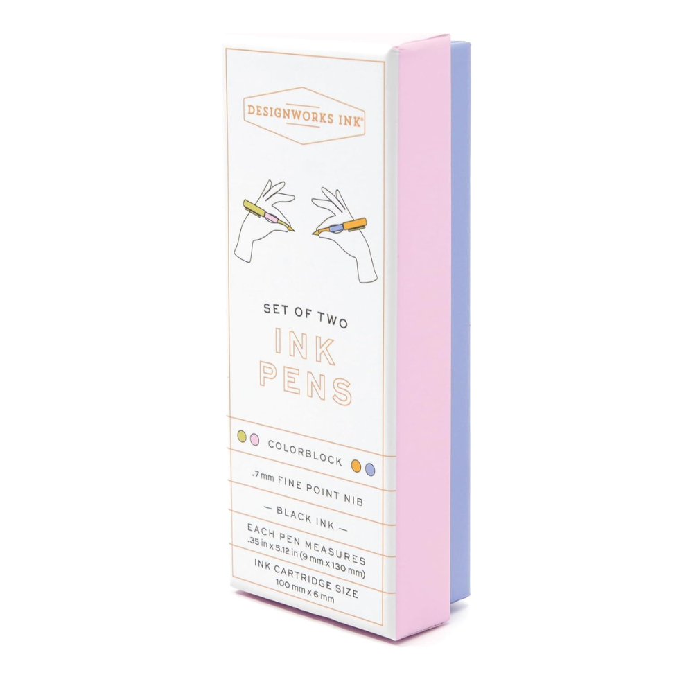 Color Block Pens | Set of 2 | Lilac + Cornflower