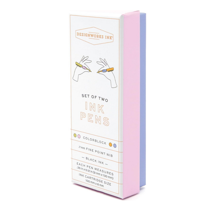 Color Block Pens | Set of 2 | Lilac + Cornflower