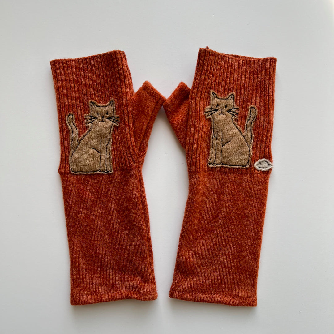 Fingerless Cashmere Gloves "Cat"