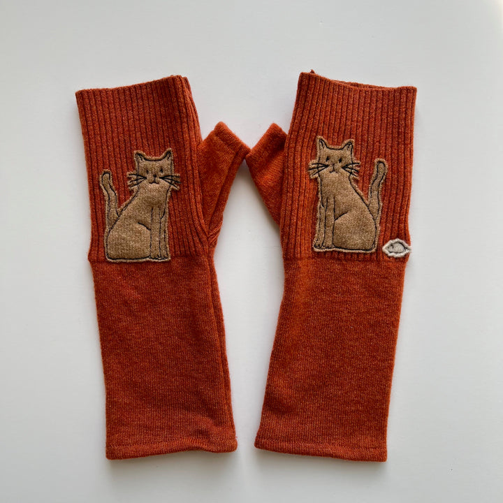 Fingerless Cashmere Gloves "Cat"