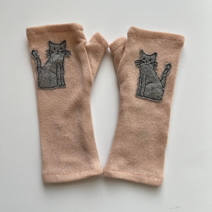Fingerless Cashmere Gloves "Cat"