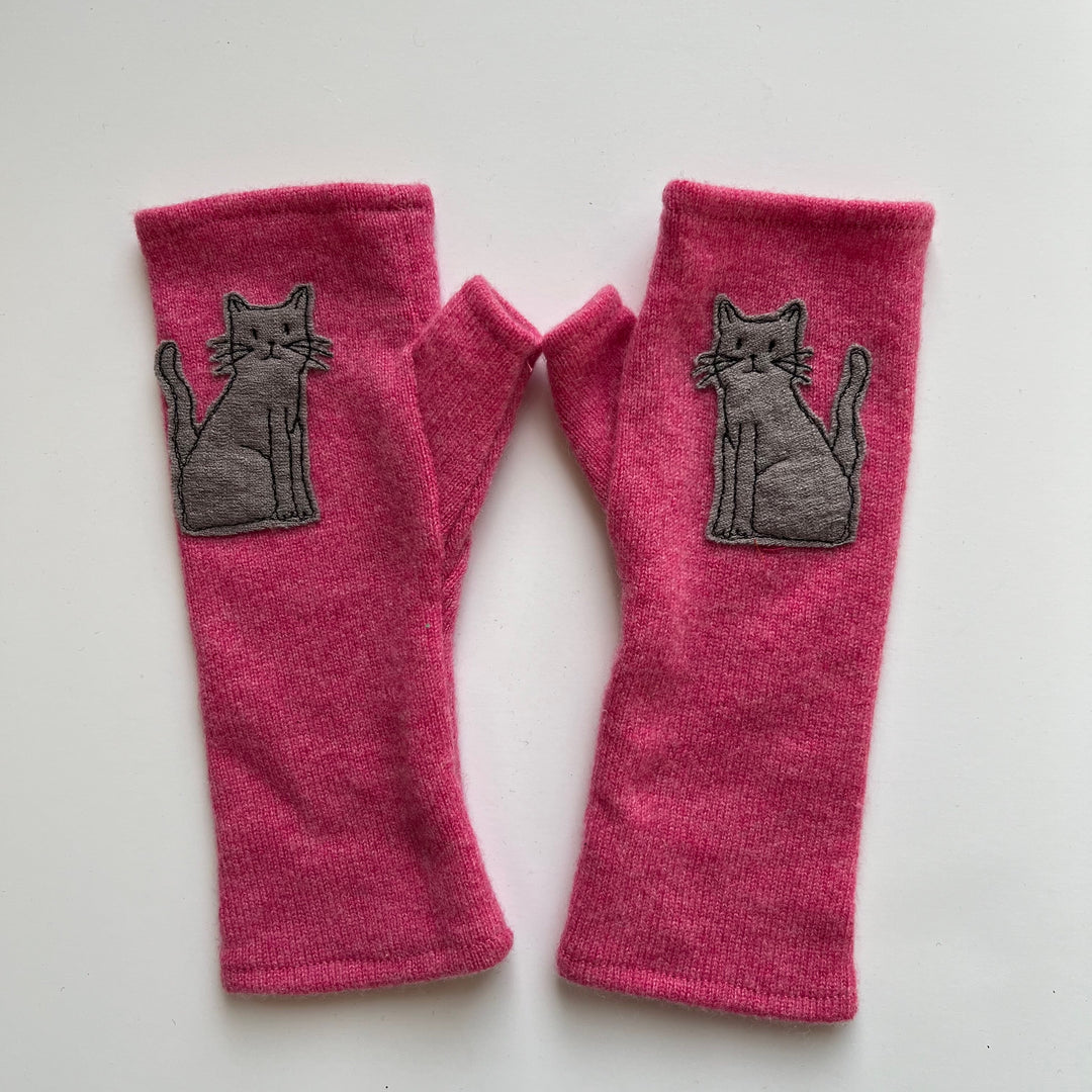 Fingerless Cashmere Gloves "Cat"