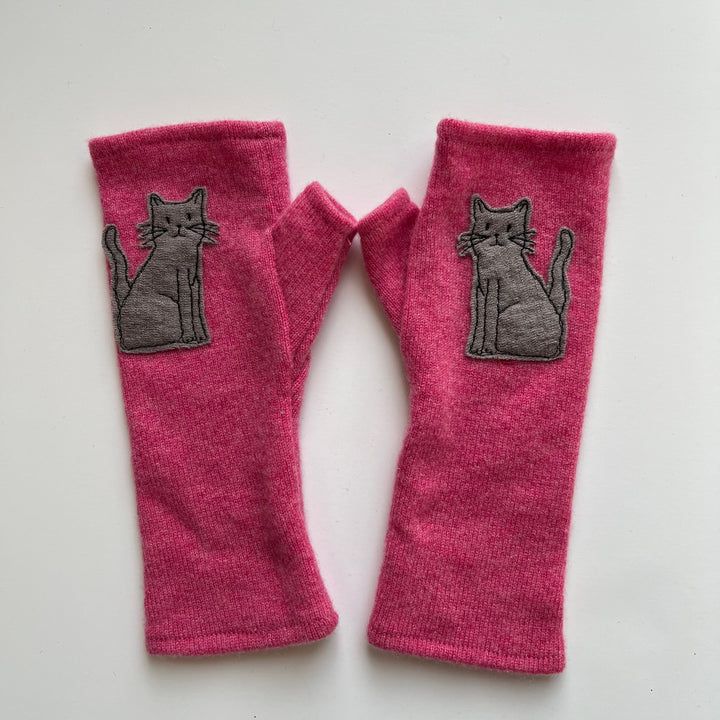 Fingerless Cashmere Gloves "Cat"