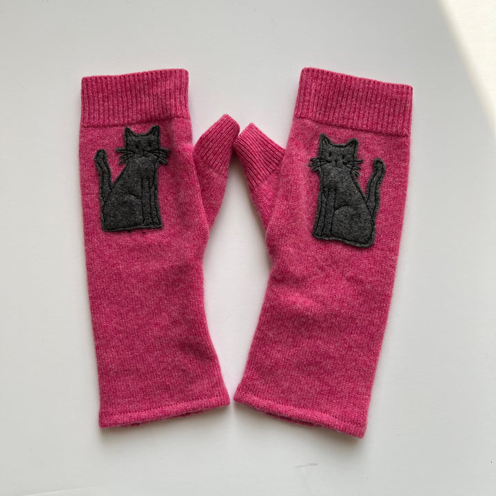 Fingerless Cashmere Gloves "Cat"