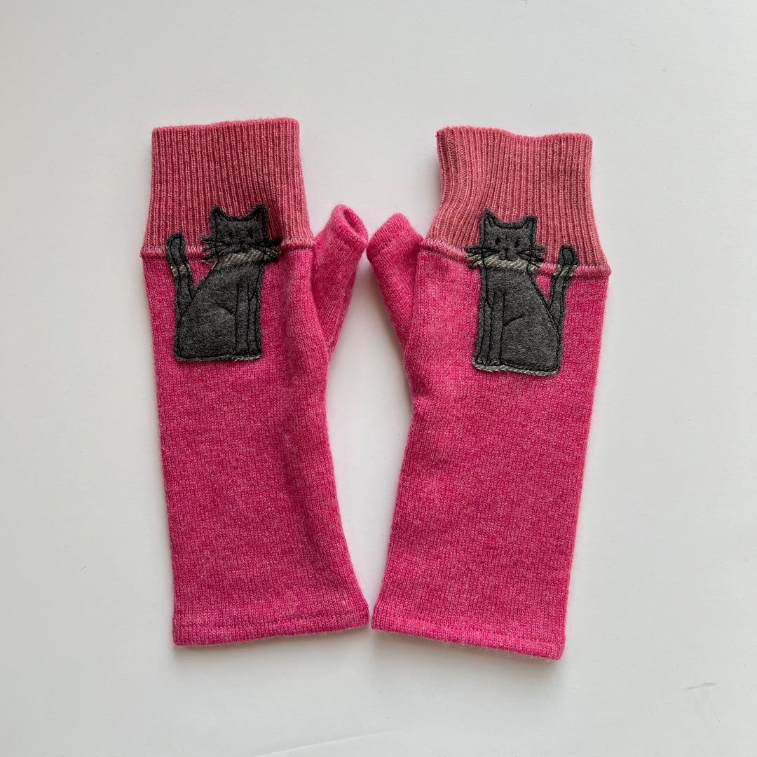 Fingerless Cashmere Gloves "Cat"