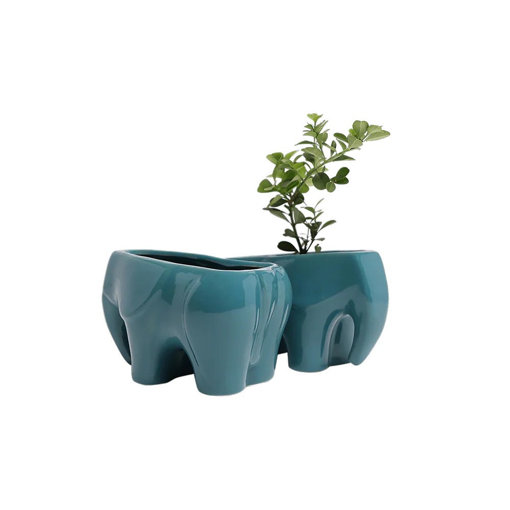 Planter | Teal Elephant