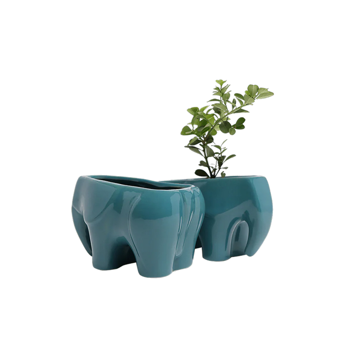 Planter | Teal Elephant