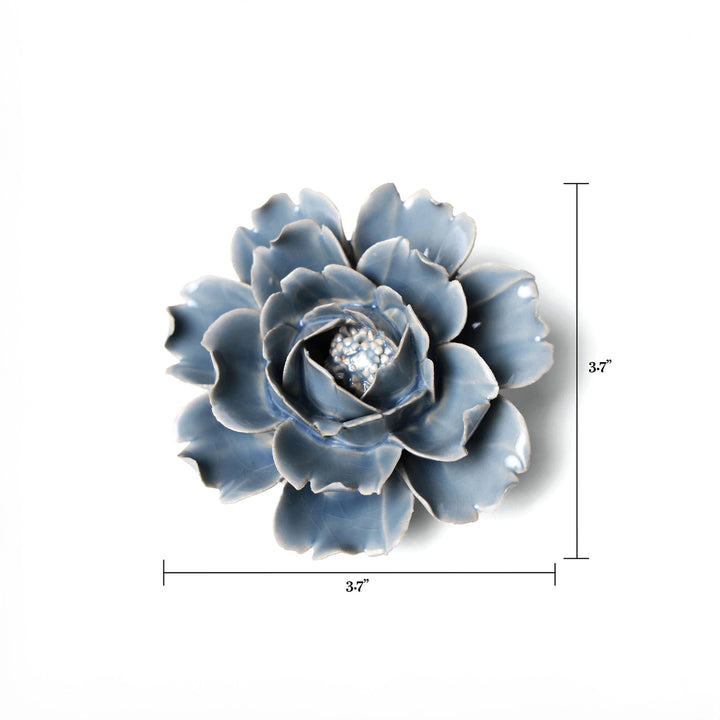 Ceramic Wall Flower | Rose Pastel Blue