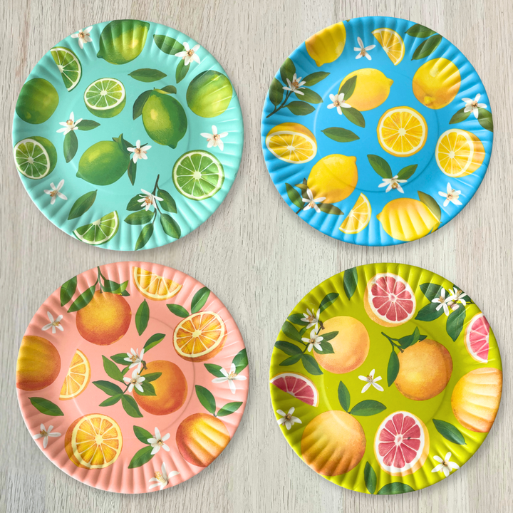 Melamine "Paper" Plates | Citrus