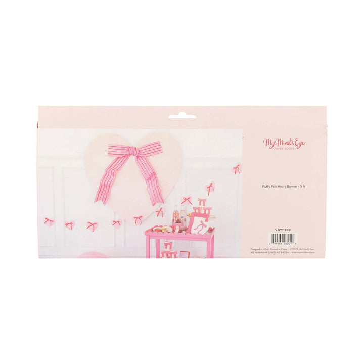 Garland | Pink Felt Heart Banner