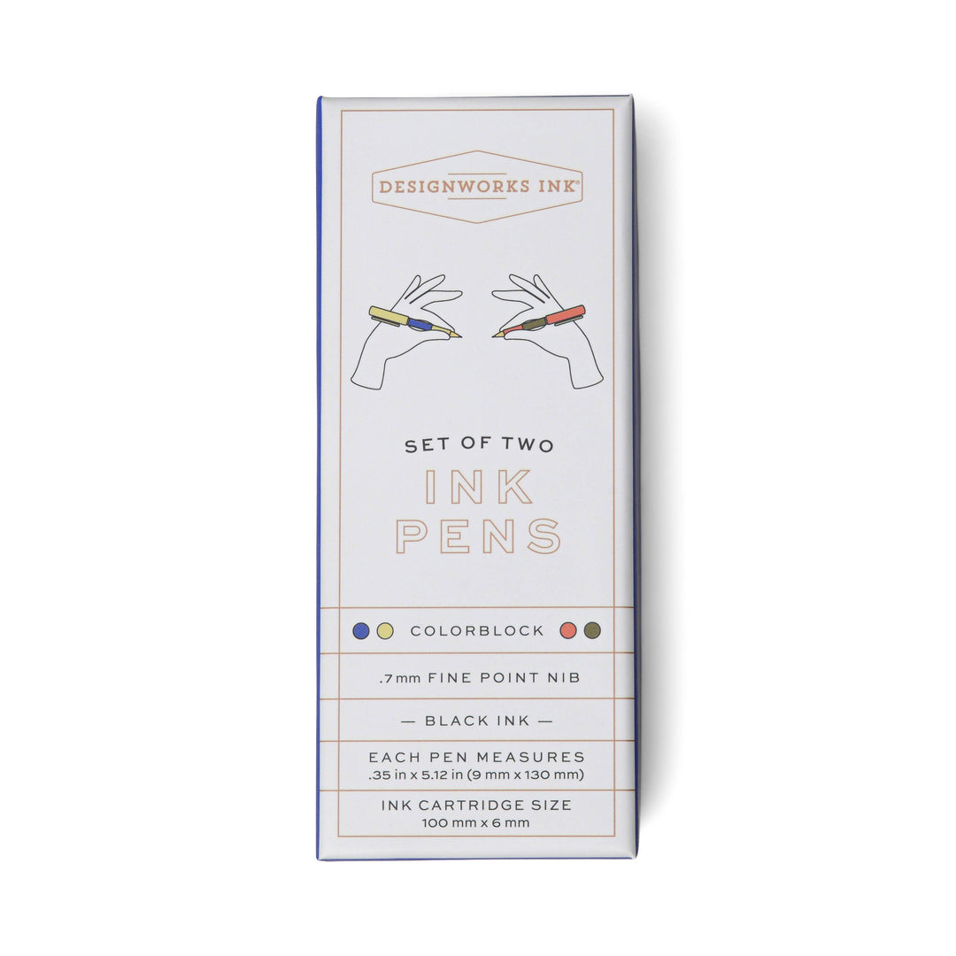 Color Block Pens - Cobalt + Army Green