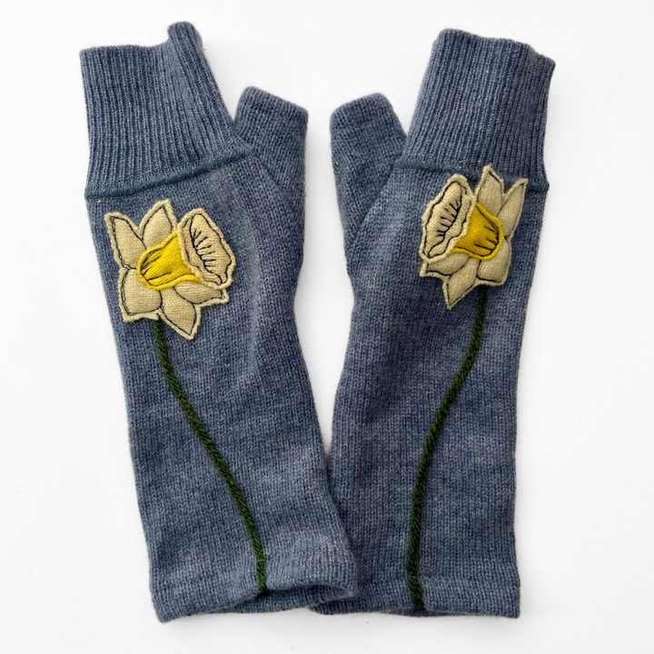 Fingerless Cashmere Gloves "Daffodil"