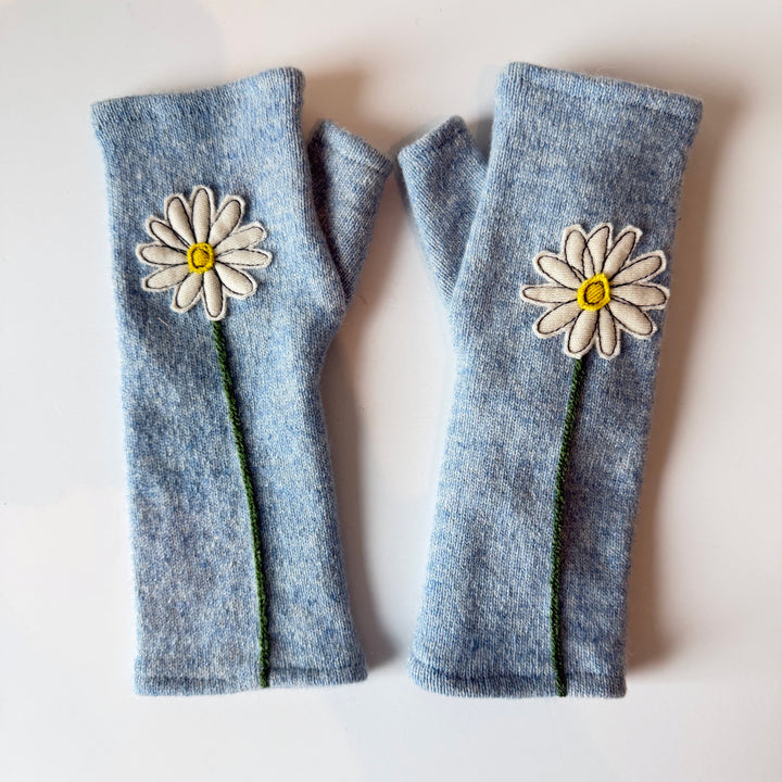 Fingerless Cashmere Gloves "Daisy"